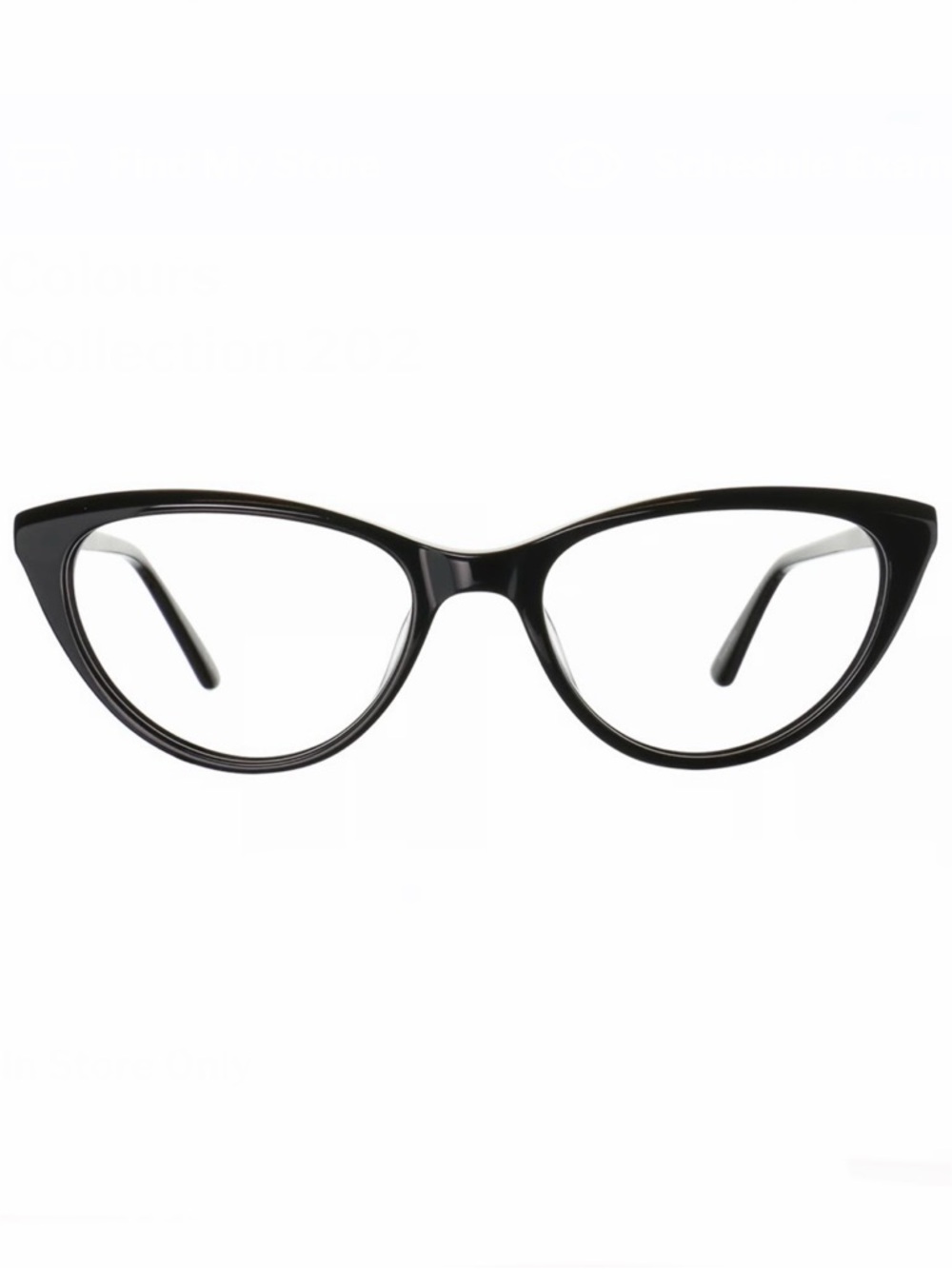Black Cat-Eye Women's Eyeglass Frames